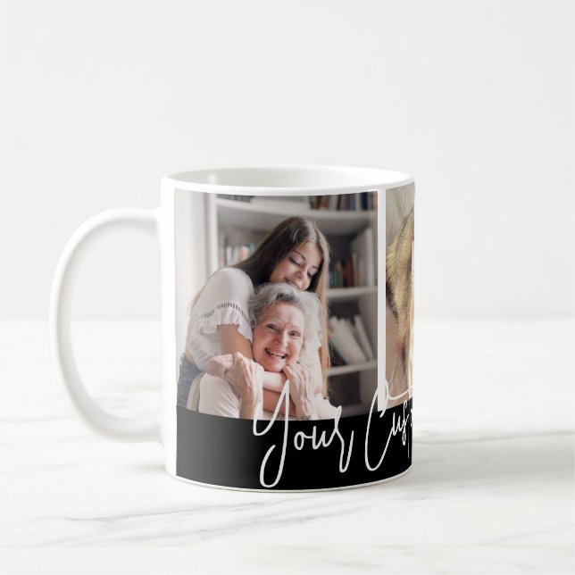 Custom Three Photo Collage Mug for grandparents  (Left)