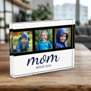 Custom Three Photo Mom Block