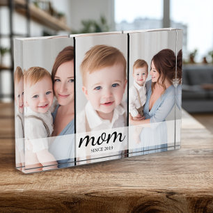 Custom Three Photo Mum Block