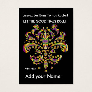 Custom Throw Card fleur de lis