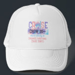 Custom Tie Dye Most Likely To Funny Cruise 2024 Trucker Hat<br><div class="desc">Set sail in style with the Custom Tie Dye Most Likely To Funny Cruise 2024 Trucker Hat, the ultimate accessory for your next adventure! Perfect for cruise squads, bachelorette parties, or girls’ trips, this pastel pink and purple tie-dye hat adds a playful pop of colour to your vacation look. Featuring...</div>