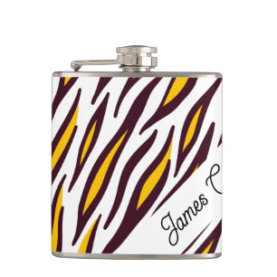 Custom Tiger Skin Photo Flask