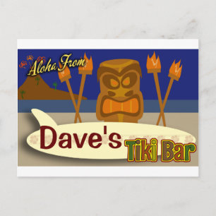 Custom Tiki Bar Sign Postcard