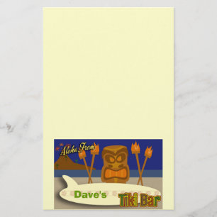 Custom Tiki Bar Sign Stationery