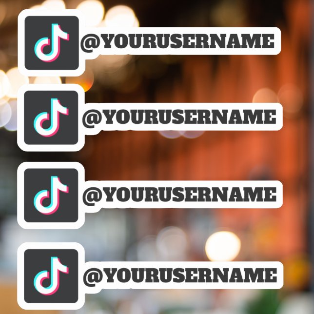 Custom TikTok logo Social Media Name Sticker (Creator Uploaded)