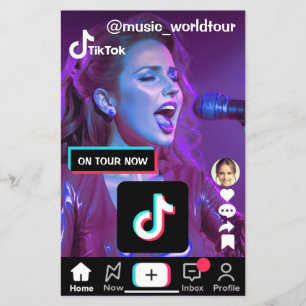 Custom tiktok photo promo flyer