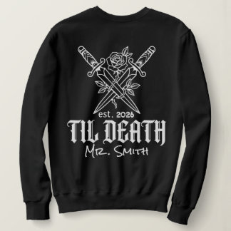 Custom Til Death Couples Matching Gothic Bride Mr Sweatshirt