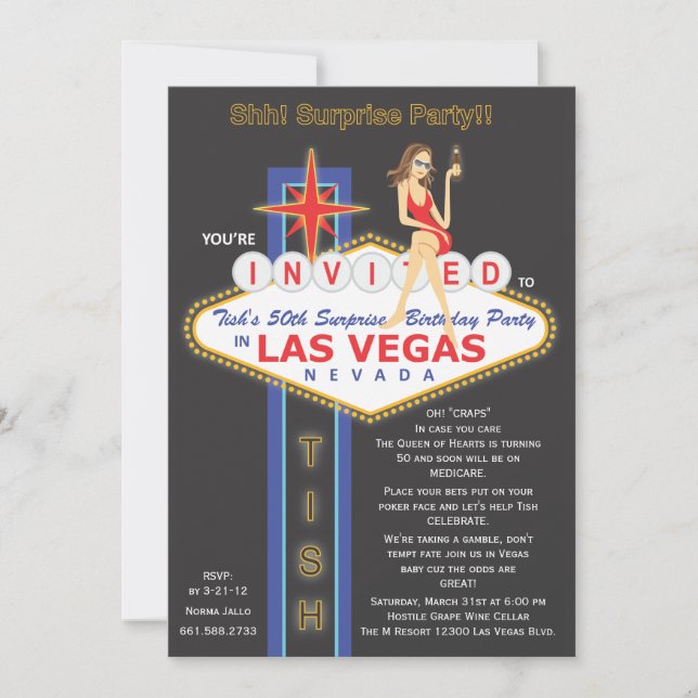 Custom - Tish 50th Invitation (Front)
