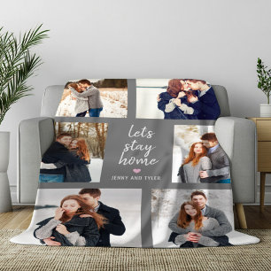 Custom Title Editable Colour Photo Collage Blanket