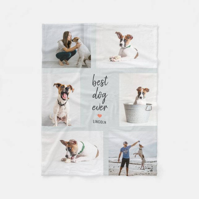 Custom Title Editable Colour Photo Collage Blanket (Front)