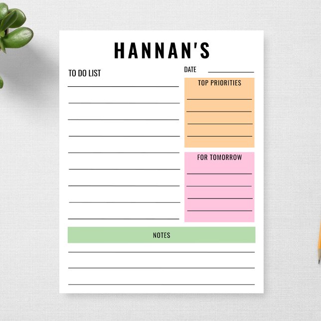 Custom To Do List Personalised Daily Planner To Do Notepad (Creator Uploaded)