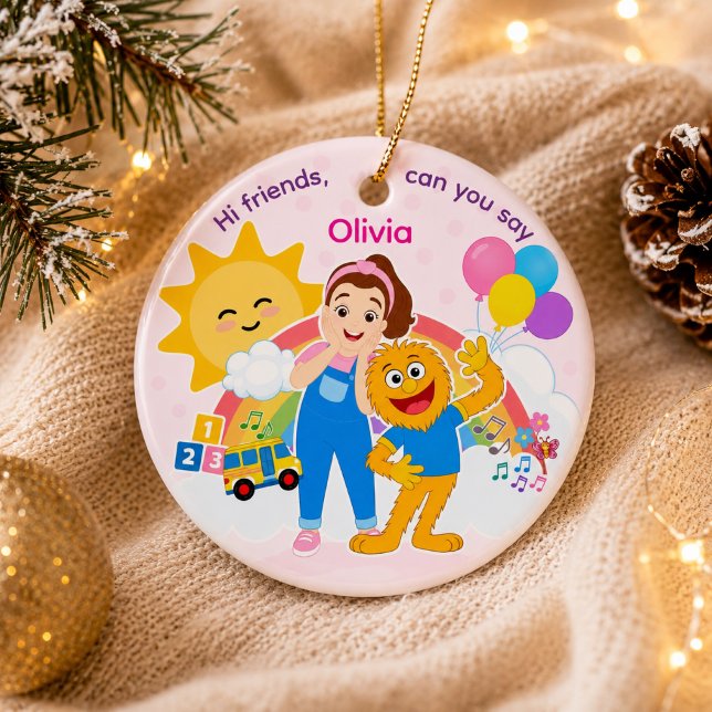 Custom Toddler Birthday Party Favour Keepsake Ceramic Tree Decoration (Creator Uploaded)