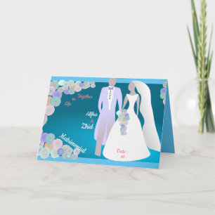 Custom Together in Life Folded Wedding Card