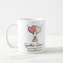 Custom Together Since Personalised Couple Annivers