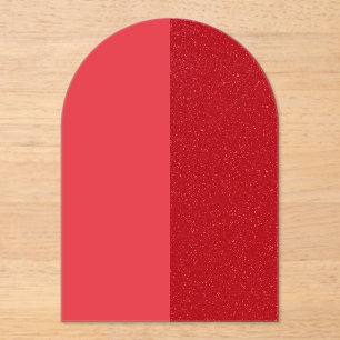Custom Tomato Red Acrylic Invitation