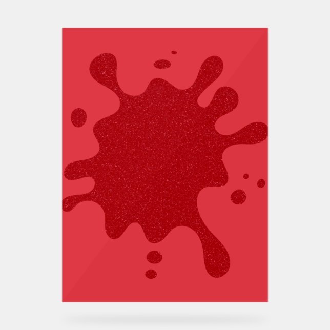 Custom Tomato Red Acrylic Welcome Sign (Front)