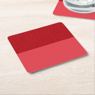 Custom Tomato Red Coaster – Top Noise Texture