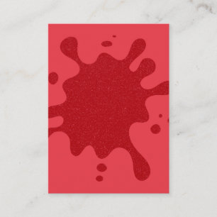 Custom Tomato Red Drip Calling Card – Matte Finish