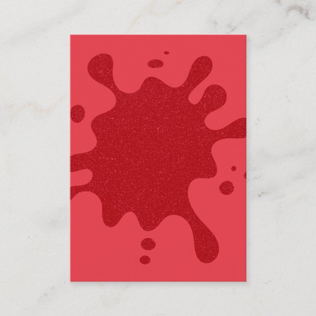 Custom Tomato Red Drip Calling Card – Matte Finish (Front)