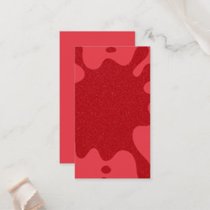 Custom Tomato Red Drip Gloss Flat Place Card