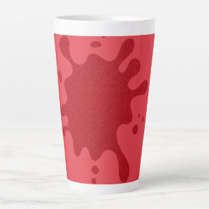 Custom Tomato Red Drip Latte Mug
