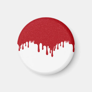Custom Tomato Red Drip Magnet – Bold & Editable