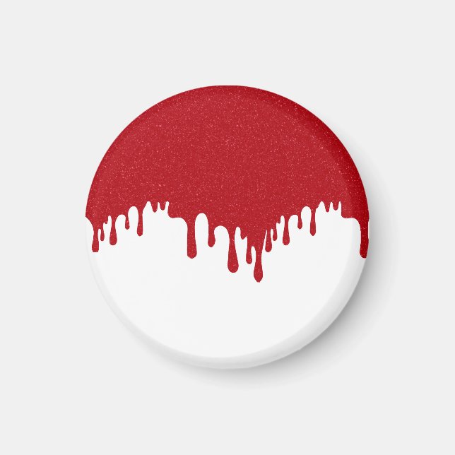 Custom Tomato Red Drip Magnet – Bold & Editable (Front)