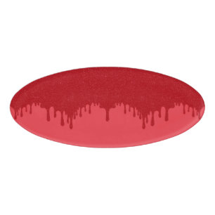 Custom Tomato Red Drip Magnetic Name Badge