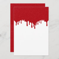 Custom Tomato Red Drip Noise Flat Card
