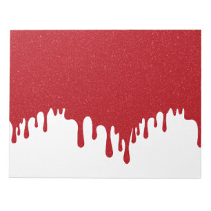 Custom Tomato Red Drip Notepad – Editable Design