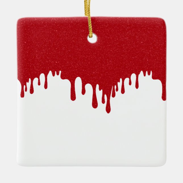 Custom Tomato Red Drip Ornament – Tomato Splash (Front)