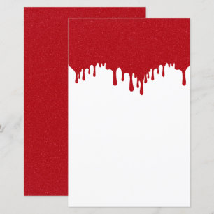 Custom Tomato Red Drip Top Paper Sheet