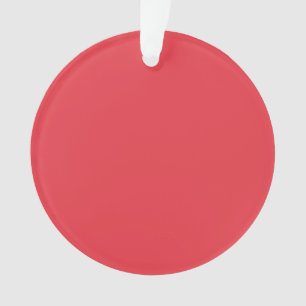 Custom Tomato Red Dual-Finish Acrylic Ornament