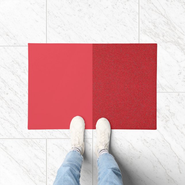 Custom Tomato Red Dual-Finish Door Mat (Indoor)