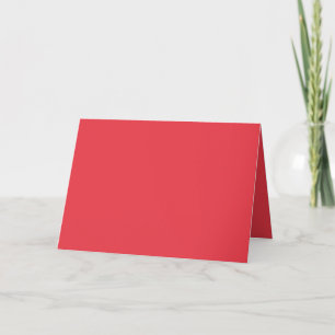 Custom Tomato Red Folded Thank You Card