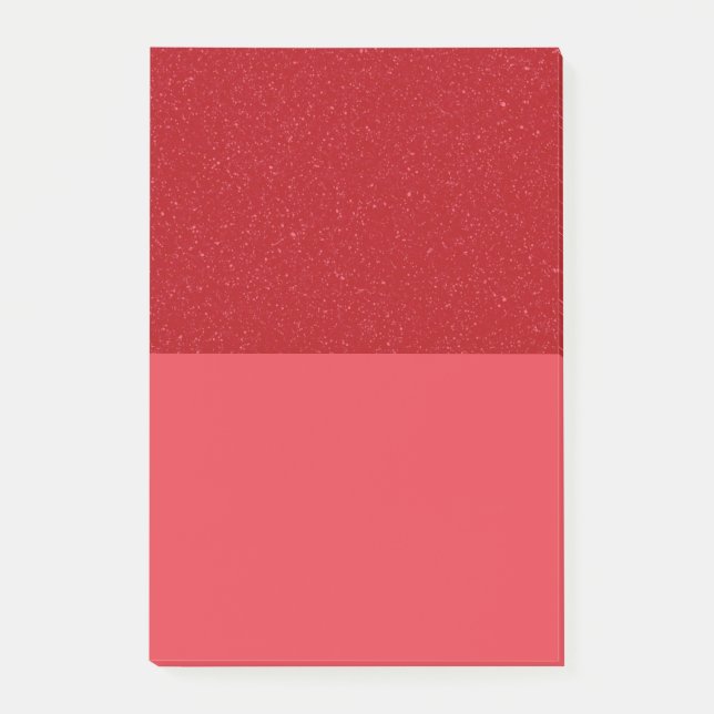 Custom Tomato Red Glitter Block Post-It Notes (Front)