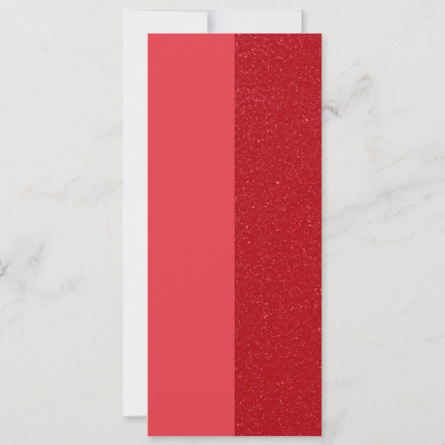 Custom Tomato Red Glitter Slim Card Design (Front)