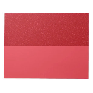 Custom Tomato Red Glitter Top Notepad