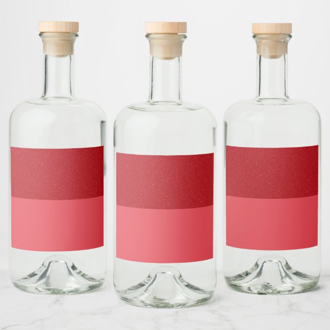 Custom Tomato Red Gradient Liquor Bottle Labels (Bottles)