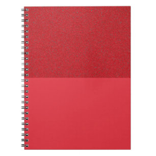 Custom Tomato Red Half-and-Half Notebook
