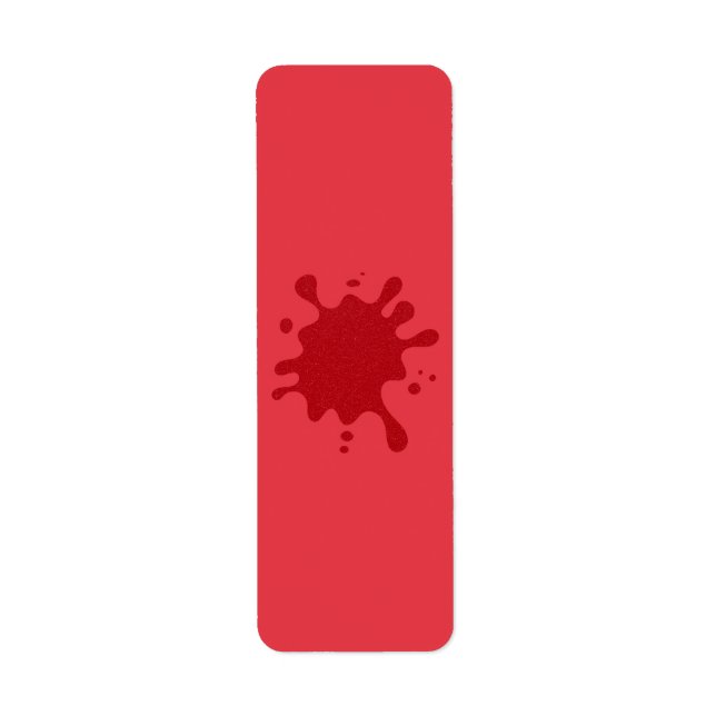 Custom Tomato Red Ink Splash Return Address Label (Front)