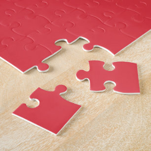 Custom Tomato Red Jigsaw Puzzle