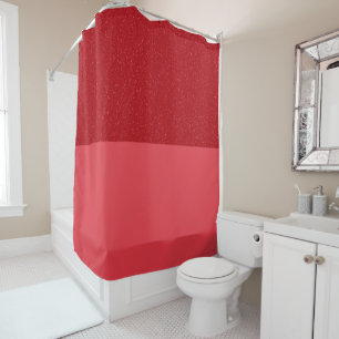 Custom Tomato Red Noise Top Shower Curtain