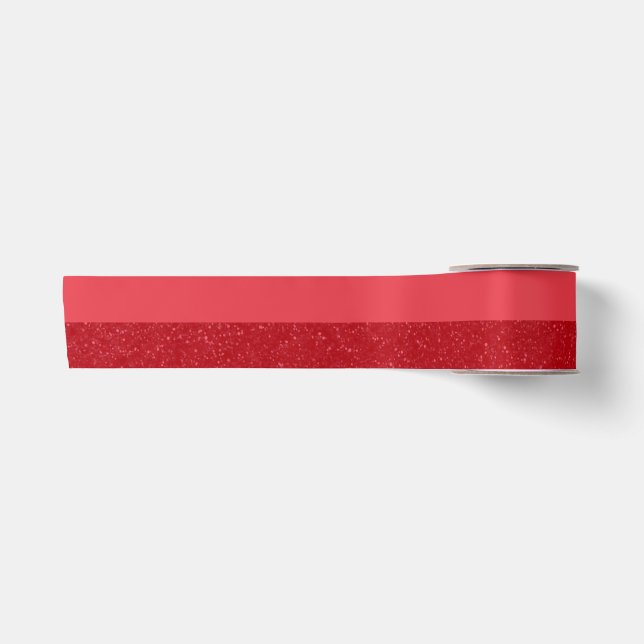 Custom Tomato Red Ribbon – Dual Texture Satin Ribbon (Front)