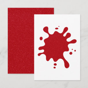 Custom Tomato Red RSVP Flat Response Card