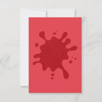 Custom Tomato Red Splash Flat Thank You Card