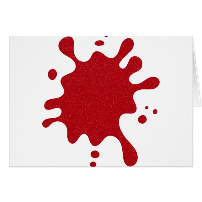 Custom Tomato Red Splash on White Card (Front Horizontal)