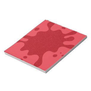 Custom Tomato Red Splat Notepad Design