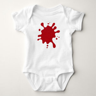 Custom Tomato Red Splatter Baby Bodysuit