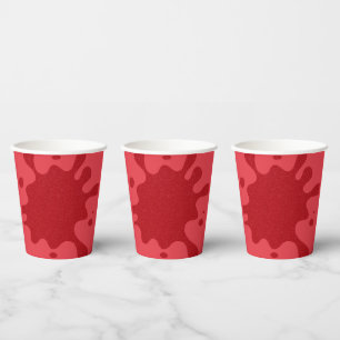Custom Tomato Red Splatter Paper Cups